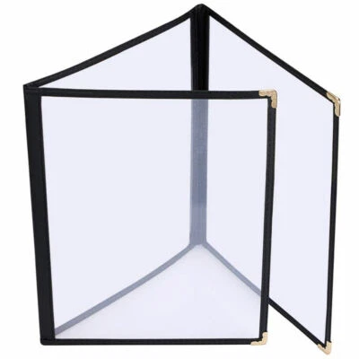 BarBits A4 Double Sided Menu Cover Triple Page - 6 Side Heavy Duty American Menu