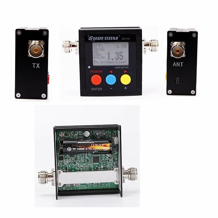 SURECOM SW-102 SO239 connector V.S.W.R. POWER METER w/build in Frequency counter - Image 4 of 4
