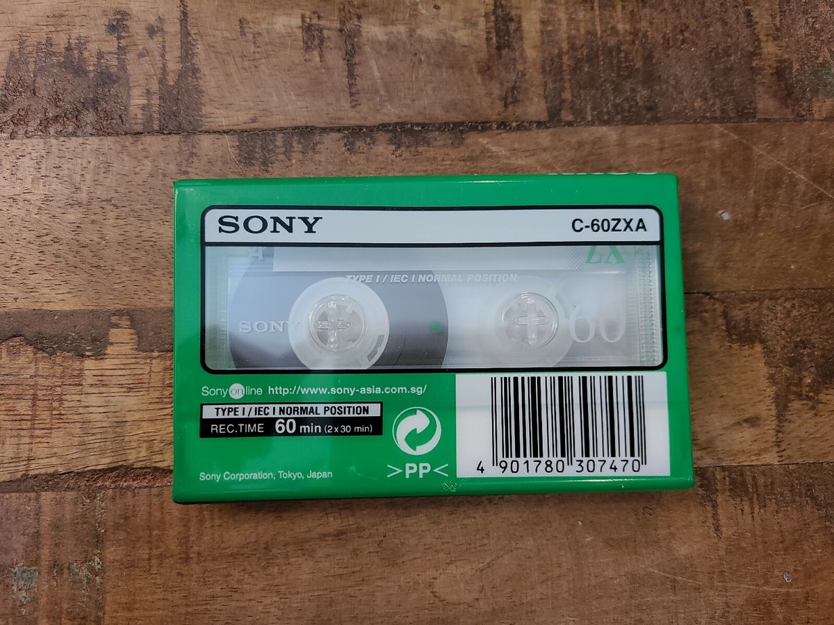 10 New, factory Sealed Sony ZX60 Cassette Tapes- Type I/ IEC I