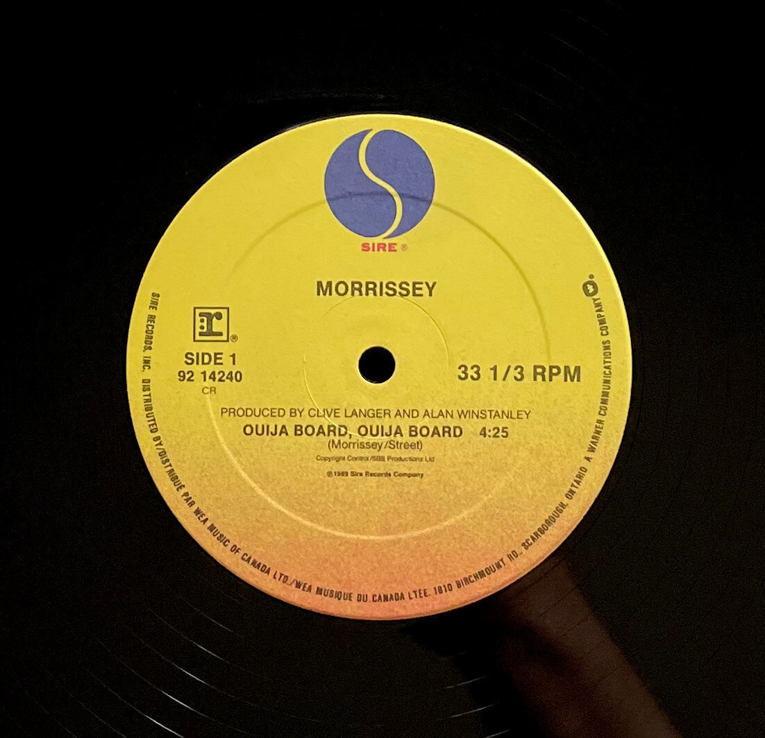 NEAR MINT!! Vtg 1989 MORRISSEY Record OUIJA BOARD Vinyl 12