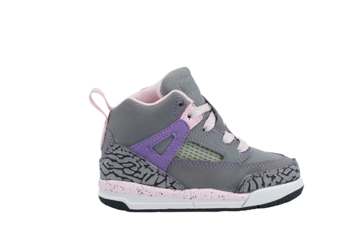 317701 028 Air Jordan Spizike Toddlers TD Cool Grey Liquid Pink Purple Earth