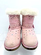Juicy Couture Toddler Winter Boots Size 10 Pink w/ rhinestones O