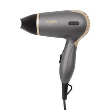 Image of Bauer TourmaPro Hairdryer / Regular or Travel Styles / Grey and Gold