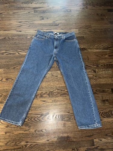 Levis 505 Denim Jeans Mens 37x30.5 Regular Fit Straight Leg - Picture 1 of 12