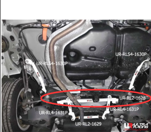 Para Lexus CT200H 1.8 2011 Ultra Racing barra inferior trasera de 2 puntos (UR-RL2-1628) - Imagen 1 de 7