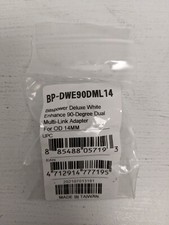 Bitspower Deluxe White Enhance 90-Degree Dual Multi-Link Adapter - OD 14MM - New