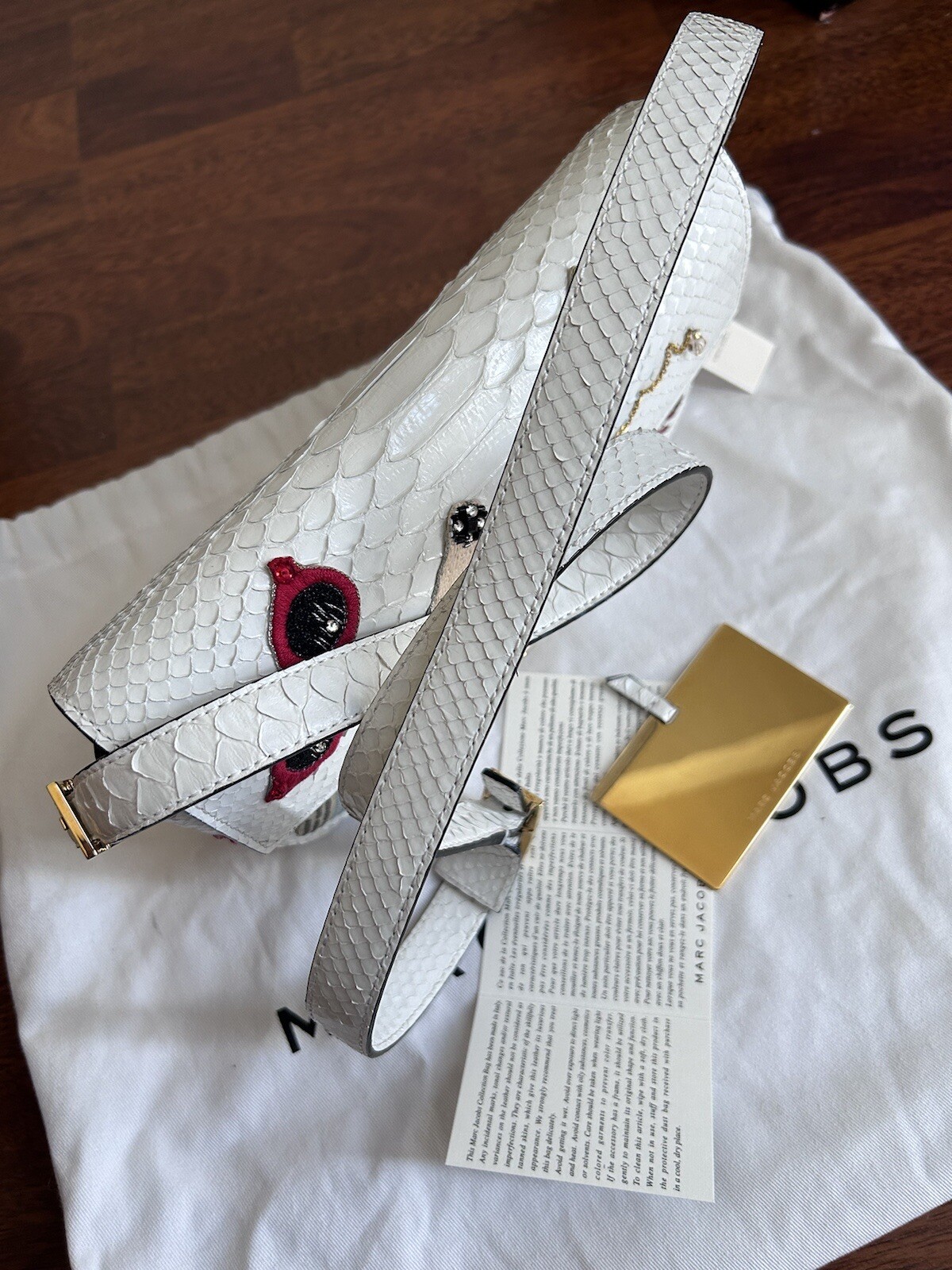 THE MARC JACOBS Embroidered Python Shoulder Handb… - image 11