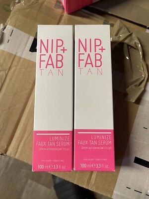 NIP+FAB Nip + Fab Tan Luminize Faux Gradual Tan Serum 2 x 100ml NEW Free Postage