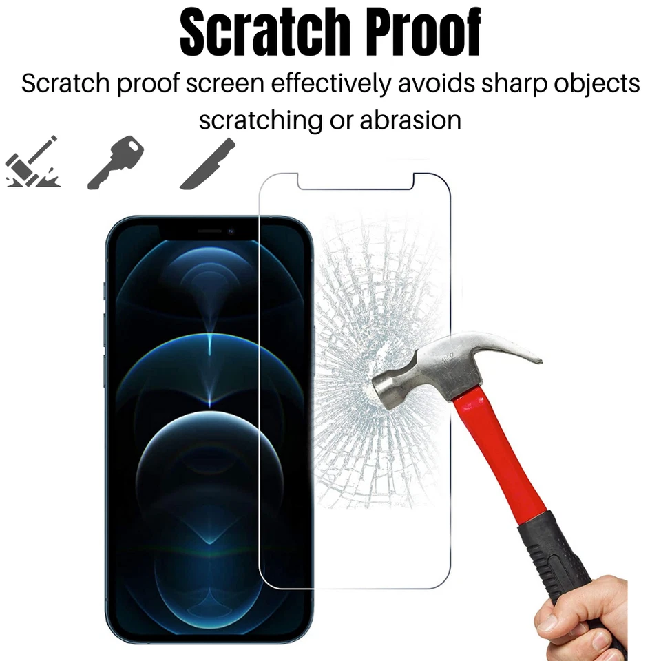 Funda protectora de pantalla transparente a prueba de golpes para iPhone 12 11 X XR 8 7 6 Foto 3 de 4