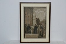 ANTICA INCISIONE CON CORNICE E PASPARTOU