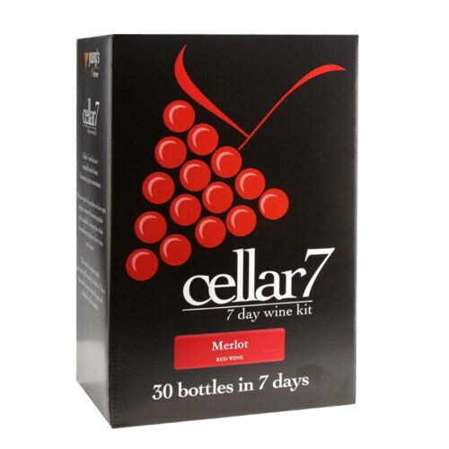 YOUNG'S Cellar 7 Wine Kit Merlot 30 Bottle