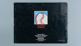 Tecmo Baseball Manual for NES