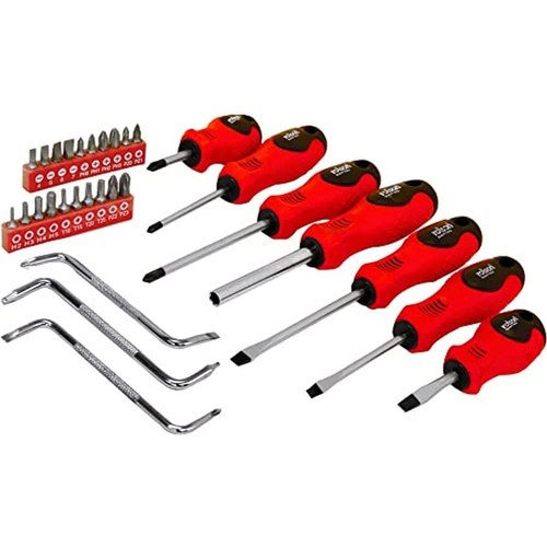 Rolson Magnetisch Schraubendreher Satz 30pc Schwerlast Philips & Flachkopf - Bild 10 von 12