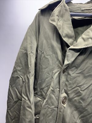 US Military Field Overcoat Men's Size Reg Sm Green Post WW2 1946