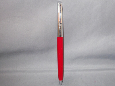Sheaffer Vintage Ball Pen--red with chrome cap--new refill installed
