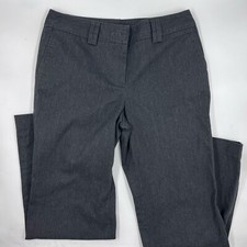 Ann Taylor Women's Dress Pants Size 8 Gray Stretch Polyester Blend Straight Leg