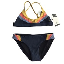 New NWT Swimsuit Size Girls Kid's 12 Large Blue. Bikini 2-Piece Rip Curl