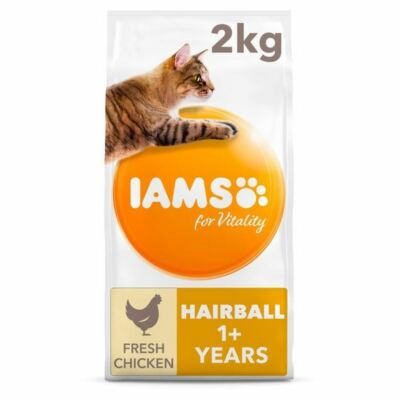 IAMS for Vitality Hairball Control Cat Food With Fresh Chicken 2kg