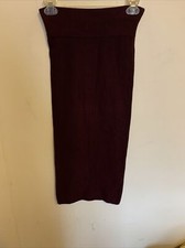 Express Women  s Burgundy Knit Midi Skirt Size S/P