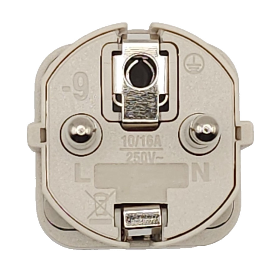 OREI Grounded Universal 2 in 1 Schuko Plug Adapter Type E/F for Germany France
