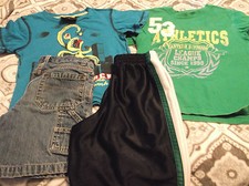 4 PC LOT BOYS Size Youth Size 5 6 6/7 Shorts Top Shirt