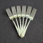 6 Lunt WILLIAM & MARY Sterling Silver Luncheon Forks 7.25" Set Lot Vintage