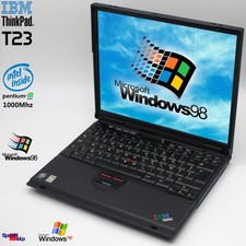 NOTEBOOK IBM THINKPAD T23 INTEL PENTIUM 3 1000MHZ LAPTOP WINDOWS 98 256MB 20GB