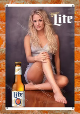 Miller Lite Beer Carrie Underwood Metal Sign Man Cave Bar Pub Decor Read Des