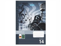 2X Notenheft Hochkant Din A4, Je 8 Blatt Musikheft 6 Notensysteme Lineatur 14