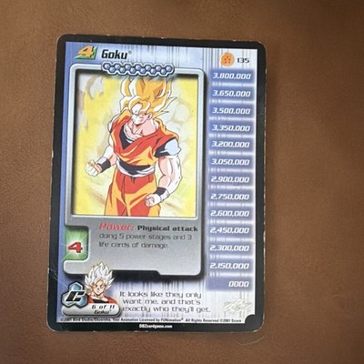 Dragon Ball Z Goku 135 Score 2001 TCG Regular Physical Attack Card
