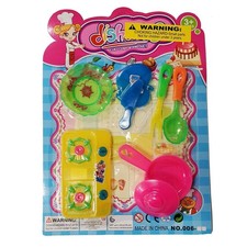 Multicolor Cooking Kitchen Play Set Toy 8 Piece Set New