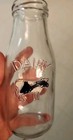 2 Vtg DAIRY GLASS JAR Milk Bottle COW EMBOSSED 9oz  Farmhouse Cow Color — photo 3