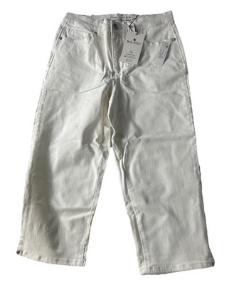 Gloria Vanderbilt women's Amanda Capri Size 6 White 24x20 Classic Rise