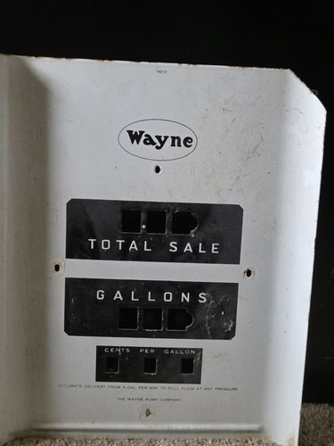 Original Porcelain Gas Pump Face for Wayne 80 Gas Pump.