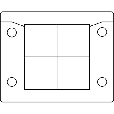 1PC ICOTEK CORP 48204 Split Multi Cable Transit Frames, KEL-ER B4, Black