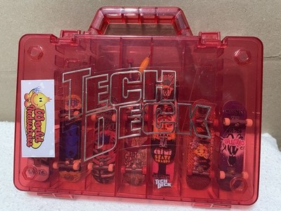 Vintage Tech Deck Lot With Case,  Skateboards And Accessories