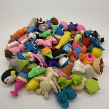 Puzzle Pull Apart Pencil Erasers Animals Food 50 Pcs Play Toys Classroom Prize