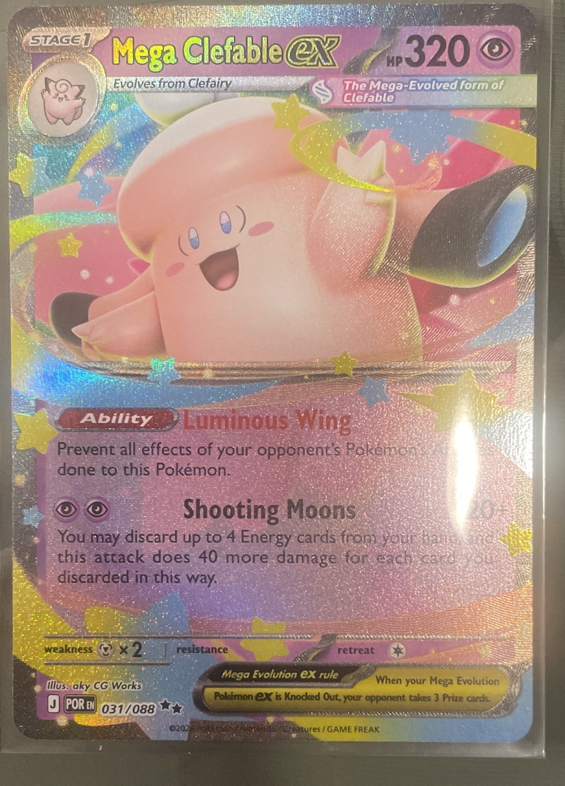 Mega Clefable ex 031/088 Me03: Perfect Order Holo