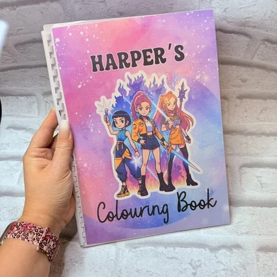 K-Pop Demon Hunters Personalised Colouring Book - Handcrafted Colouring Book