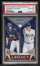 2019 Contenders Draft Picks Legacy Building Blocks 4/10 Andrew Vaughn PSA 10 0c6