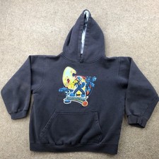Vintage Megaman Nt Warrior Hoodie Boys Medium Navy Sweatshirt 2000s