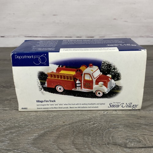 Department 56 Snow Village 54952 Village Fire Truck Working Lights Great Cond. - Bild 8 von 10