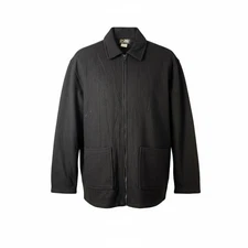 SAHIB OF 1940 Black Wool Blend Zip Up Jacket Mens Size XL Long Sleeve