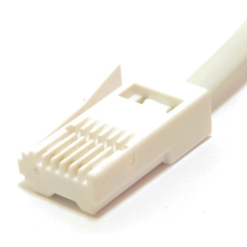BT 4 Wire 431A Plug to Male Plug Telephone Cable Lead 1m/2m/3m/5m Black/White - Afbeelding 12 van 14