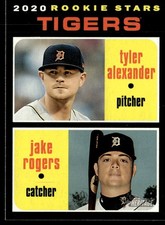 2020 Topps Heritage Tyler Alexander/ Jake Rogers Rookie Detroit Tigers #39