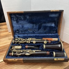 Wood Clarinet CLARINET Thibouville Freres Brevetes IVRY Eure SGDG Concert Case