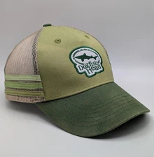 Dogfish Head Hat Cap Snapback Green Beige Mesh Microbrew Brewery Bartender Beer