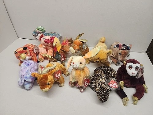 TY Beanie Babies ZODIAC Set 2000' Complete 12 Plush Chinese NewYear VTG NOS MWMT