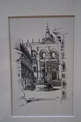 Bleistiftzeichnungen  Cathedrale Santiago de Compostela  Juni 2001