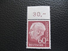 Bund, 190, ( HEUSS ), ** postfrisch LUXUS OBERRAND, Tief SCHLEGEL, BPP